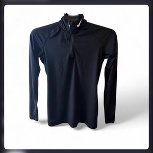 Nike Pro Combat black compression quarter zip top Size S women’s
